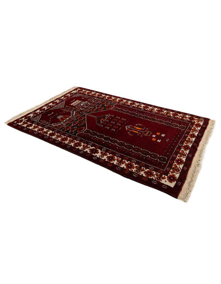 2' 8 x 4' 3 Hand Knotted Afghan Ersari Wool Rug