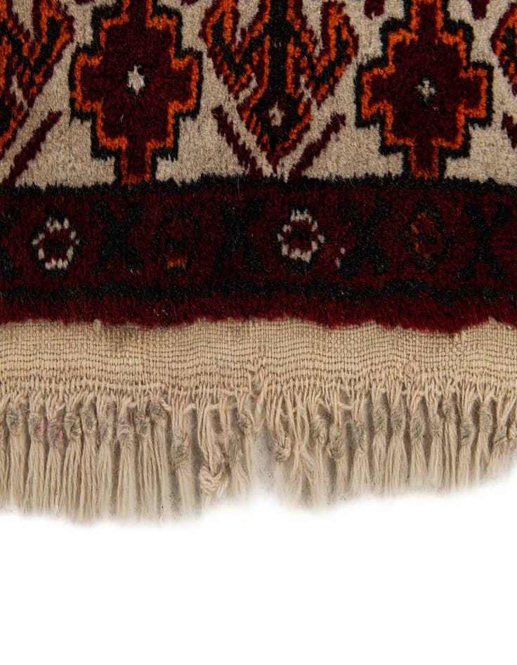 Detail image of 2' 8 x 4' 3  Hand Knotted Afghan Ersari Wool Rug