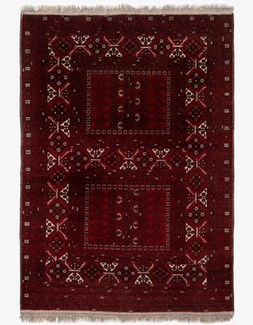 5' 9 x 8' 4 Hand Knotted Afghan Ersari Wool Rug