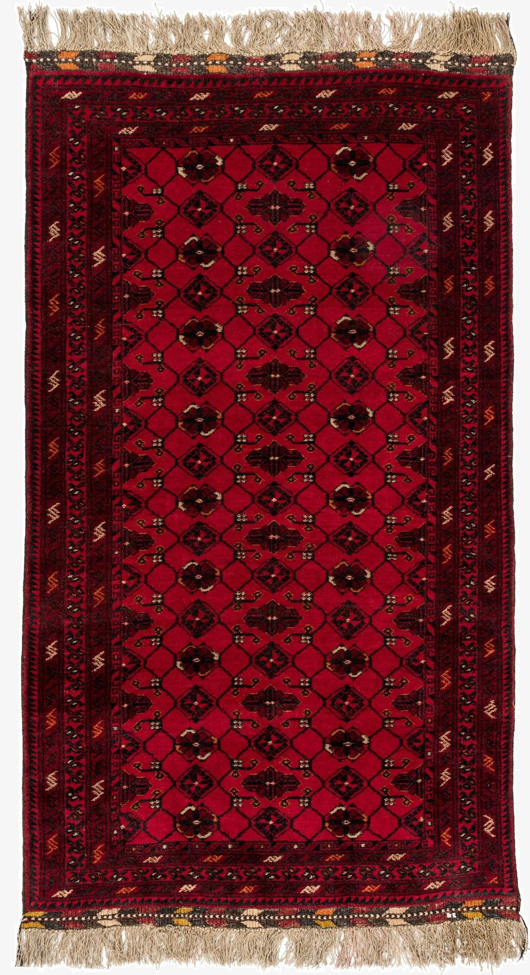 3' 6 x 6' 4  Hand Knotted Afghan Ersari Wool Rug