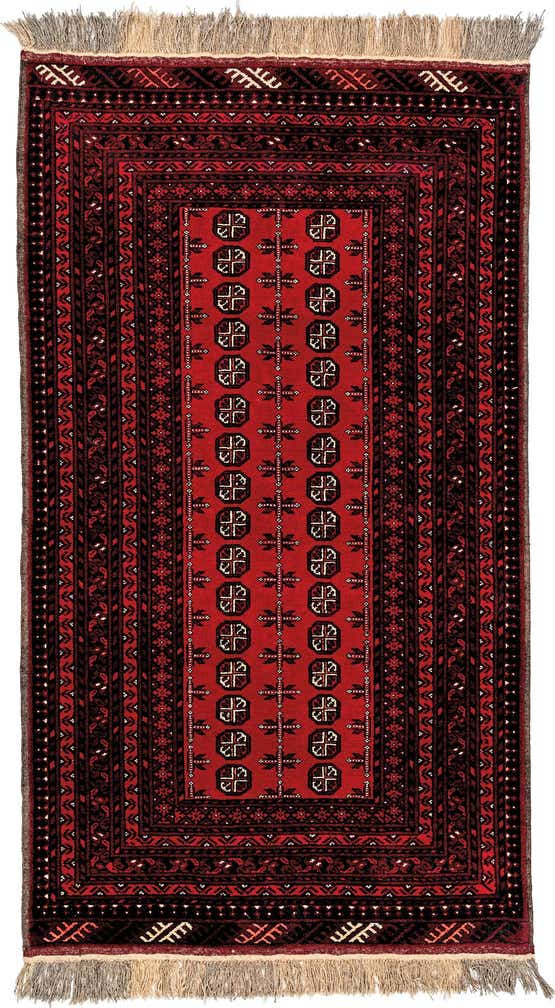 3' 6 x 6' 2 Hand Knotted Afghan Mouri Wool Rug