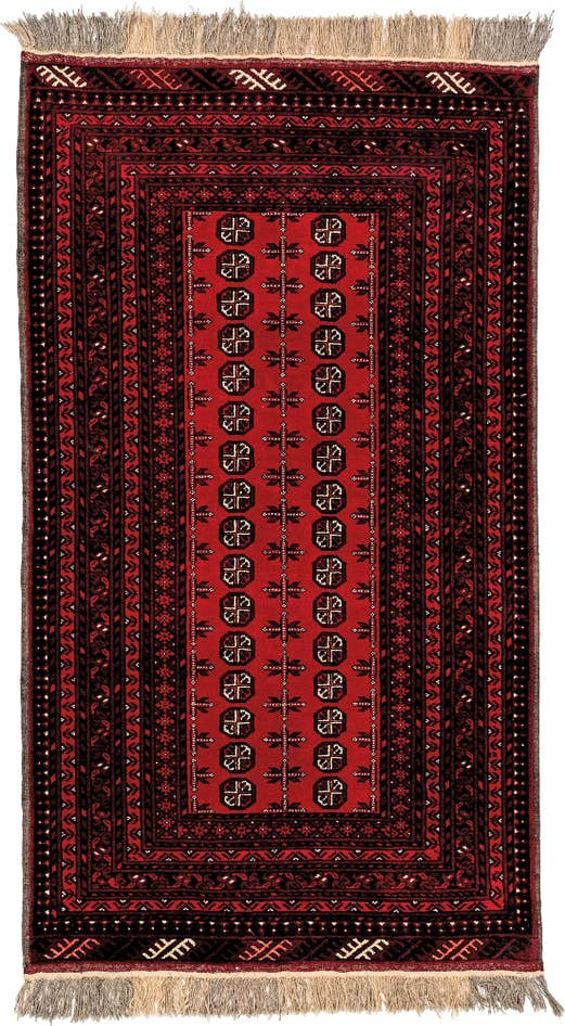 Detail image of 3' 6 x 6' 2 Hand Knotted Afghan Mouri Wool Rug