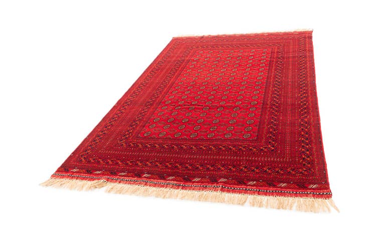 Detail image of 6' 7 x 10' 3 Hand Knotted Afghan Mouri Wool Rug