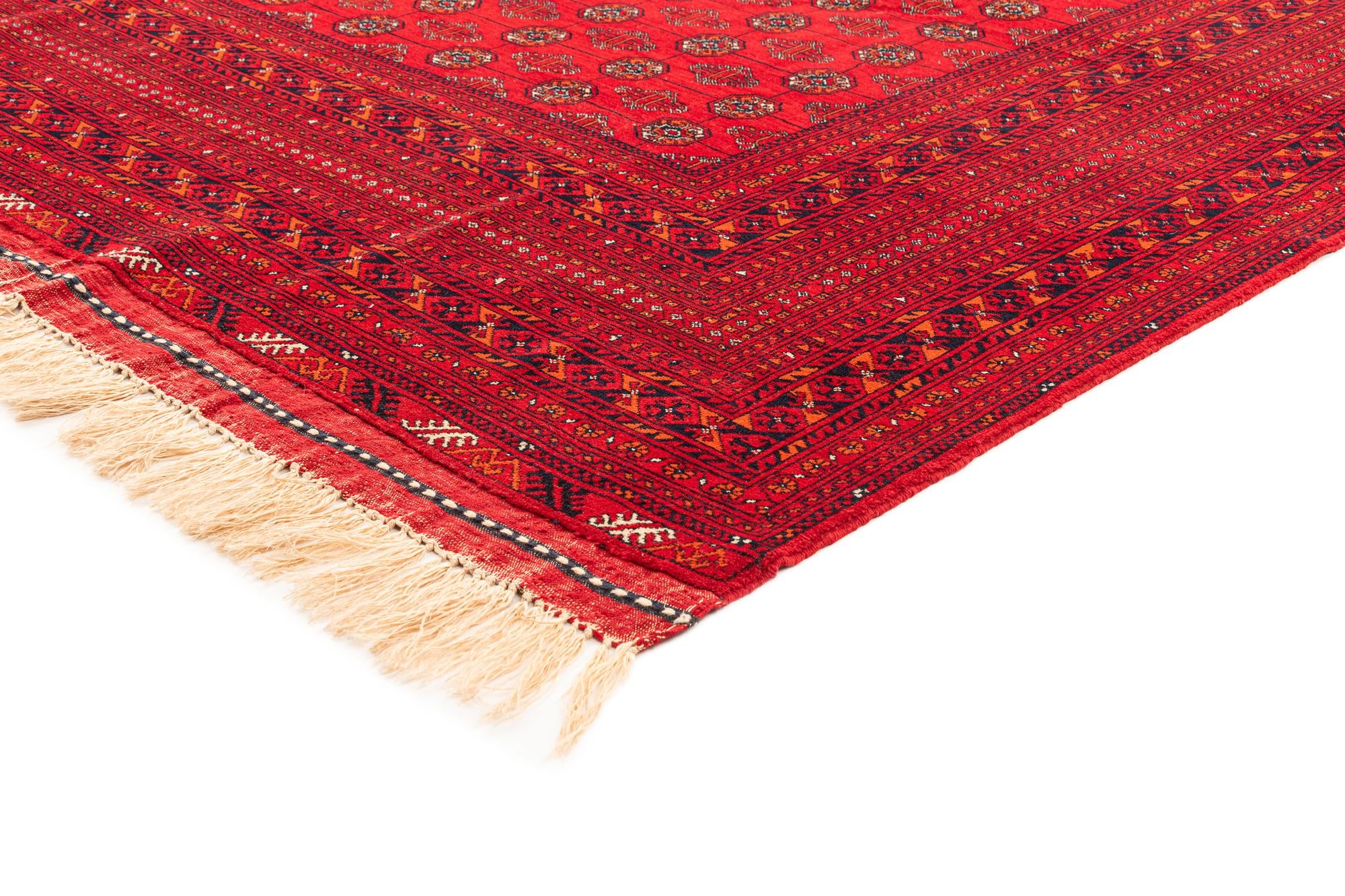 6' 7 x 10' 3 Hand Knotted Afghan Mouri Wool Rug