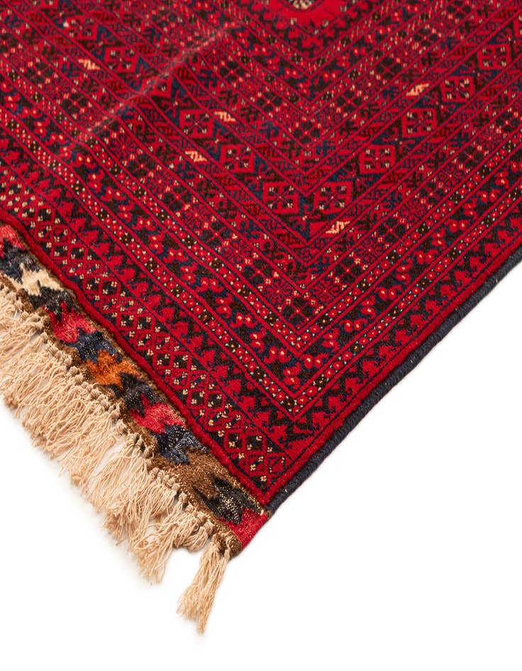 Detail image of 6' 8 x 10' 1 Hand Knotted Afghan Mouri Oriental Wool Rug