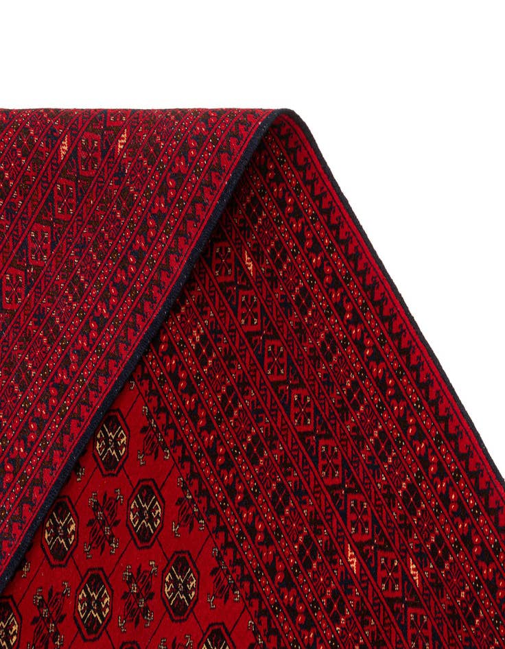 Detail image of 6' 8 x 10' 1 Hand Knotted Afghan Mouri Oriental Wool Rug
