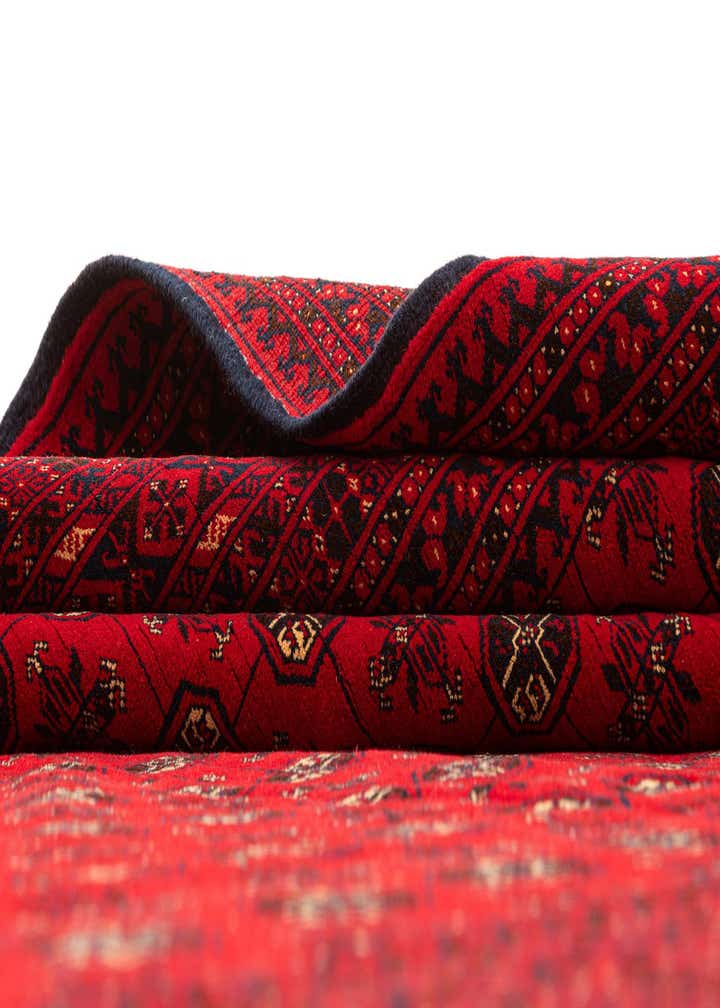 6' 8 x 10' 1 Hand Knotted Afghan Mouri Oriental Wool Rug