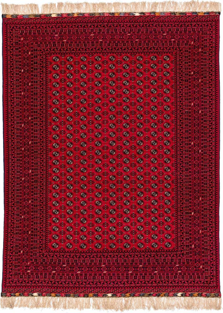 6' 8 x 10' 1 Hand Knotted Afghan Mouri Oriental Wool Rug