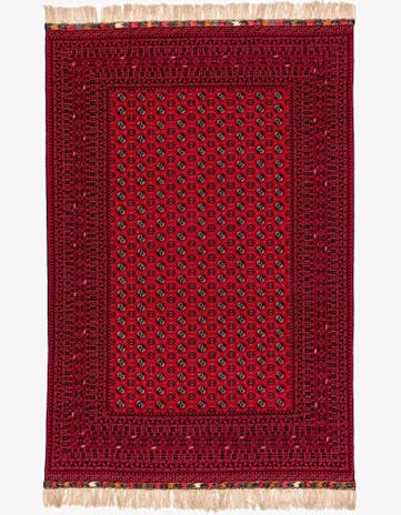 6' 8 x 10' 1 Hand Knotted Afghan Mouri Oriental Wool Rug