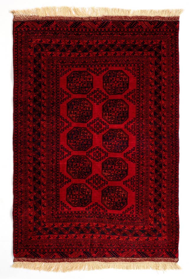 Detail image of 4' 2 x 7' 1 Afghan Wool Rug