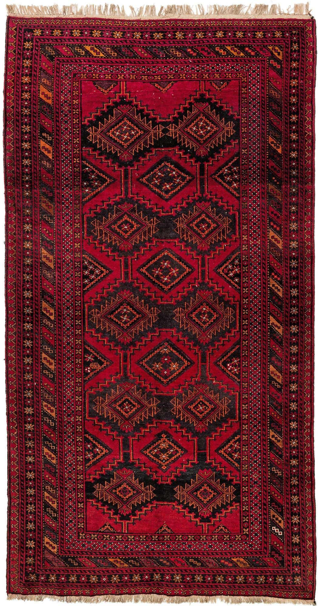 5' 1 x 9' 5 Afghan Rug