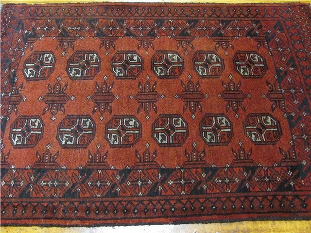 2' 8 x 4' Hand Knotted Afghan Oriental Rug