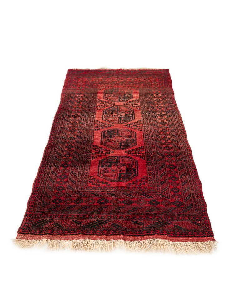 Detail image of 3' 5 x 6' 4  Hand Knotted Afghan Oriental Wool Rug