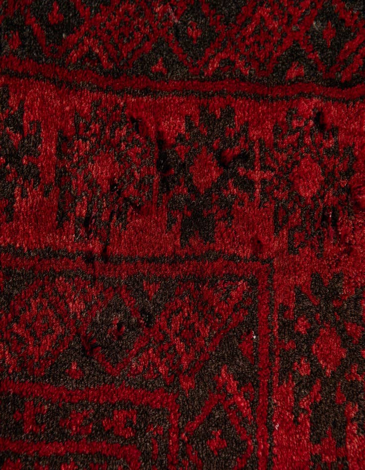 Detail image of 3' 5 x 6' 4  Hand Knotted Afghan Oriental Wool Rug