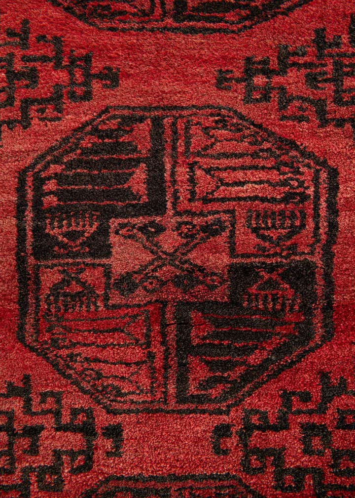 3' 5 x 6' 4 Hand Knotted Afghan Oriental Wool Rug