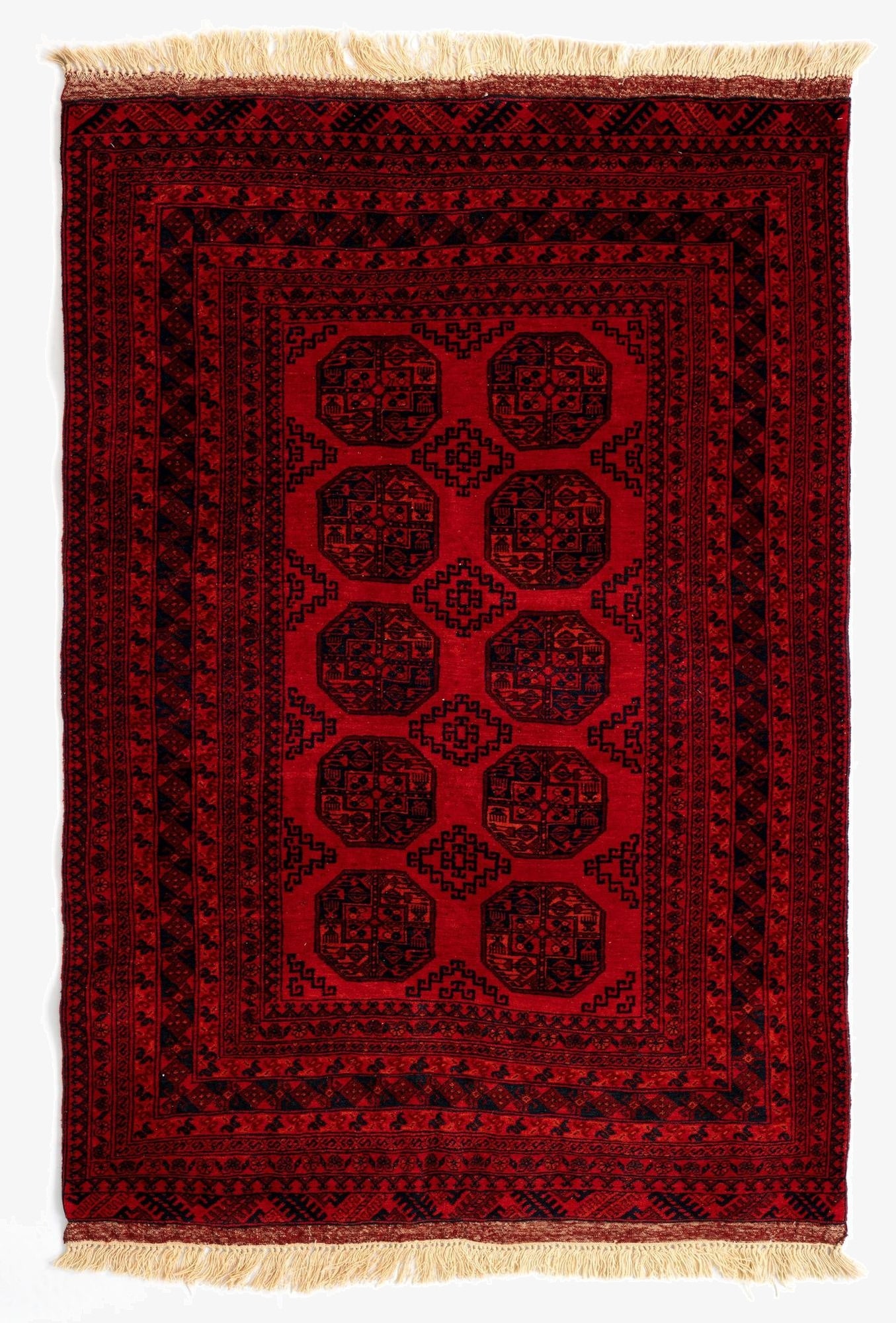 4' 2 x 7' 1 Afghan Wool Rug
