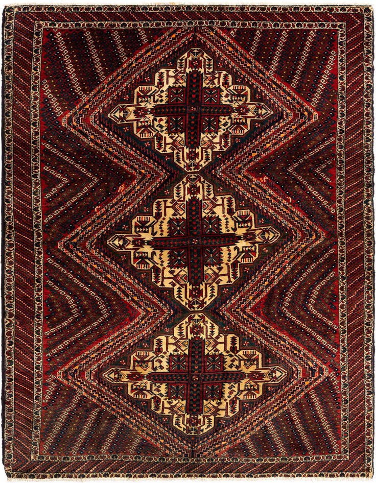 Detail image of 4' 4 x 6' 8 Afshar Wool Rug
