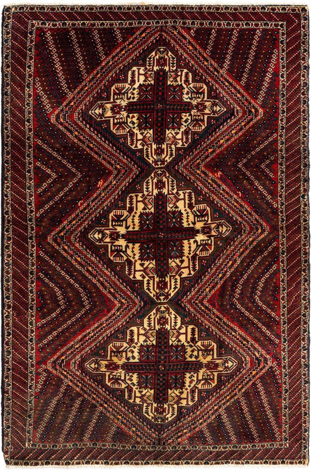 Detail image of 4' 4 x 6' 8 Afshar Wool Rug