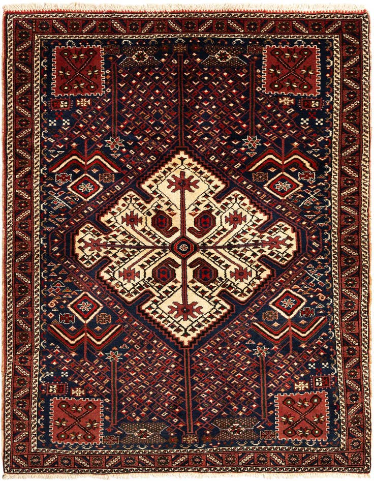 Detail image of 4' x 5' 8 Afshar Wool Rug