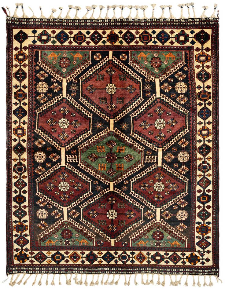 Detail image of 5' 1 x 7' 9 Afshar Wool Rug