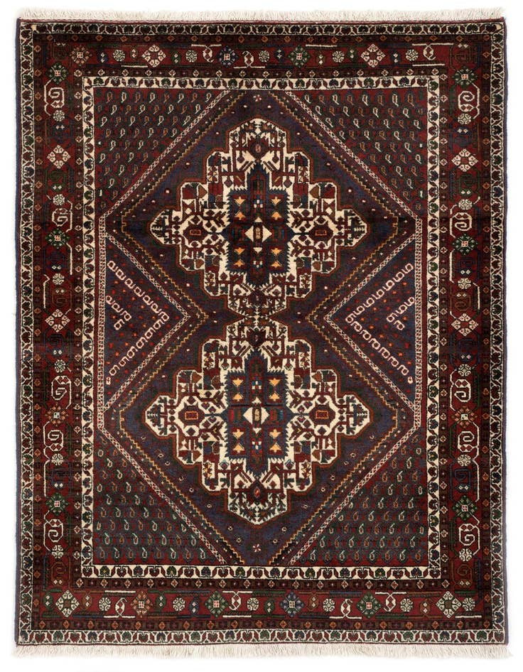 Detail image of 4' 1 x 6' Afshar Wool Rug