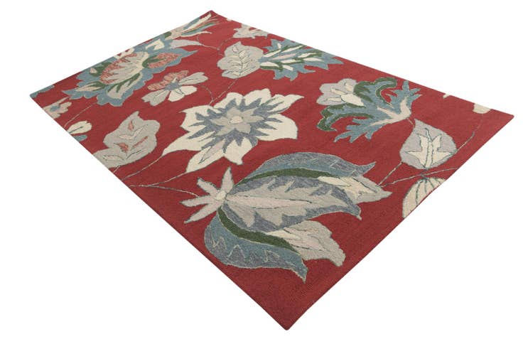 Detail image of 5' 1 x 8' Agra Wool Rug