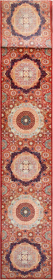 Detail image of 2' 11 x 24' 5 Hand Knotted Amina Rug