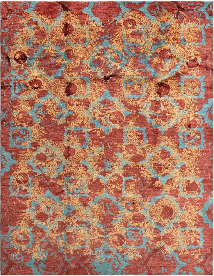 Detail image of 6' 7 x 10' 2 Hand Knotted Anar Rug
