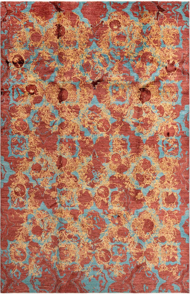 Detail image of 6' 7 x 10' 2 Hand Knotted Anar Rug