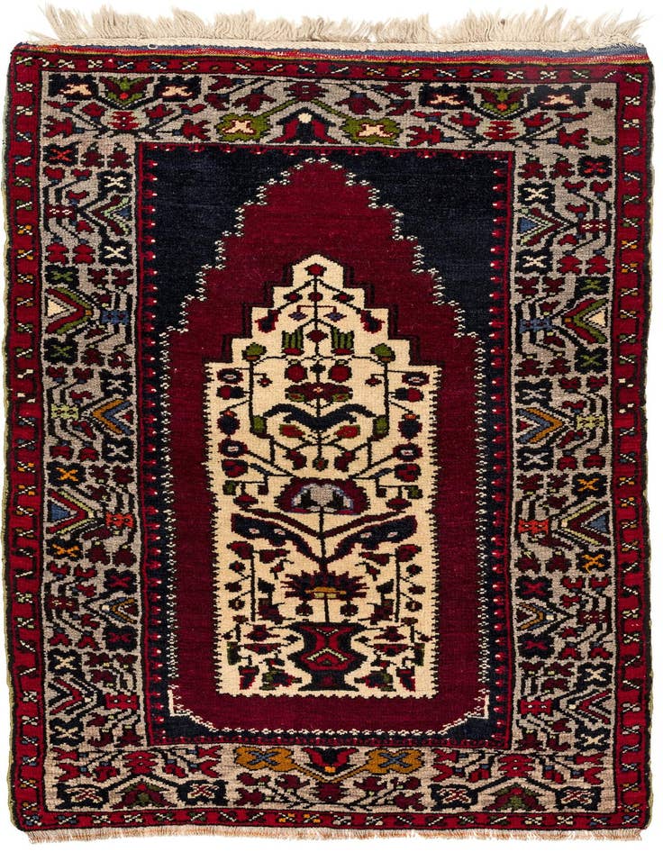 Detail image of 2' 8 x 4' 2 Hand Knotted Anatolian Oriental Wool Rug
