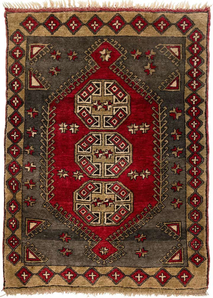 4' 1 x 6' Hand Knotted Anatolian Wool Rug