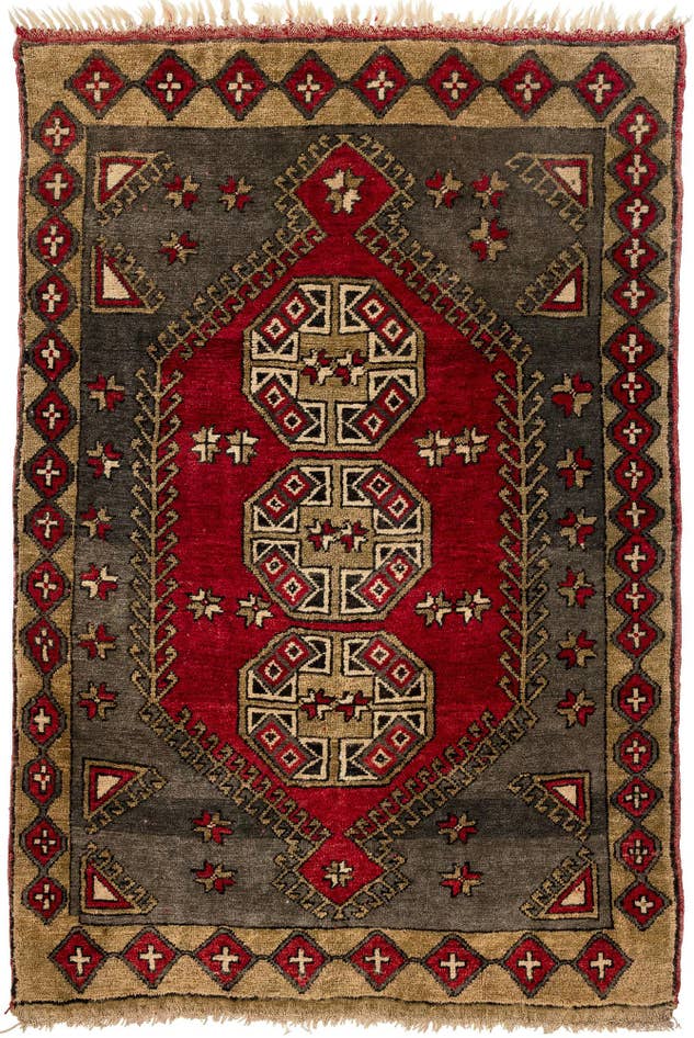 Detail image of 4' 1 x 6' Hand Knotted Anatolian Wool Rug