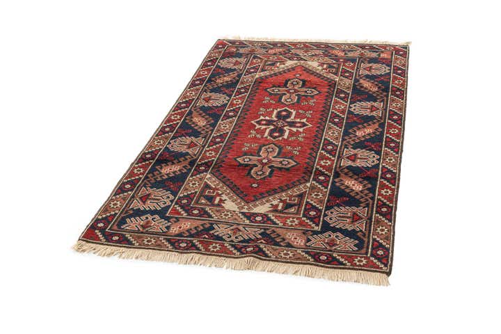 4' x 6' 3 Hand Knotted Anatolian Wool Rug