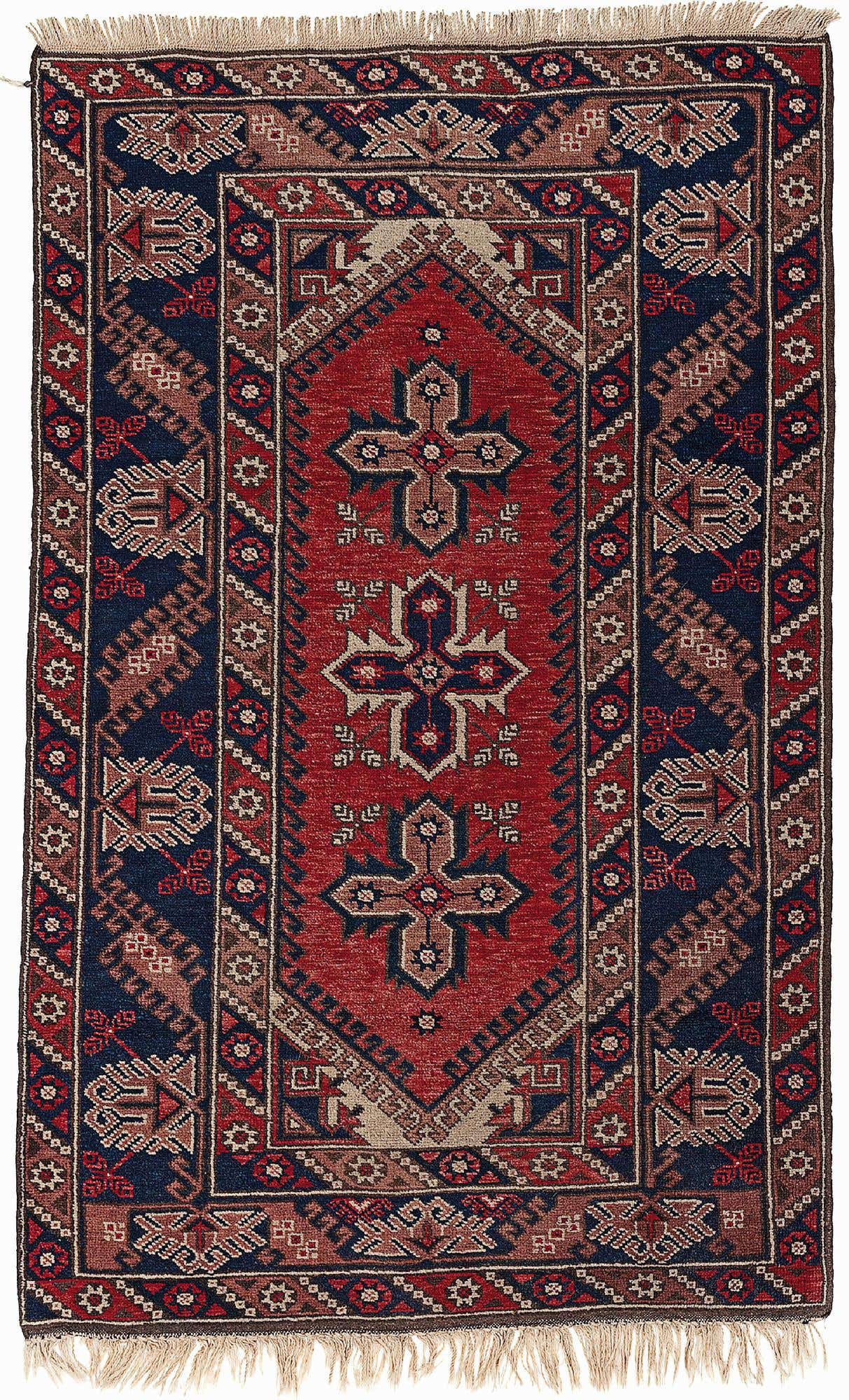 4' x 6' 3 Hand Knotted Anatolian Wool Rug