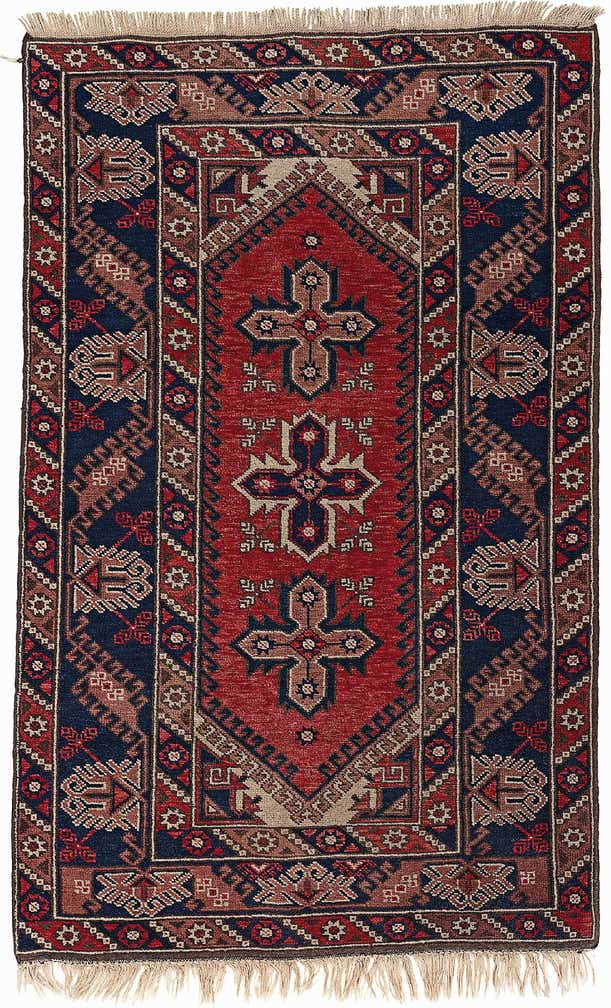 4' x 6' 3 Hand Knotted Anatolian Wool Rug