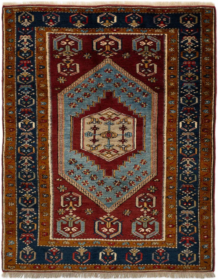 Detail image of 3' 8 x 6' 6 Hand Knotted Anatolian Oriental Wool Rug