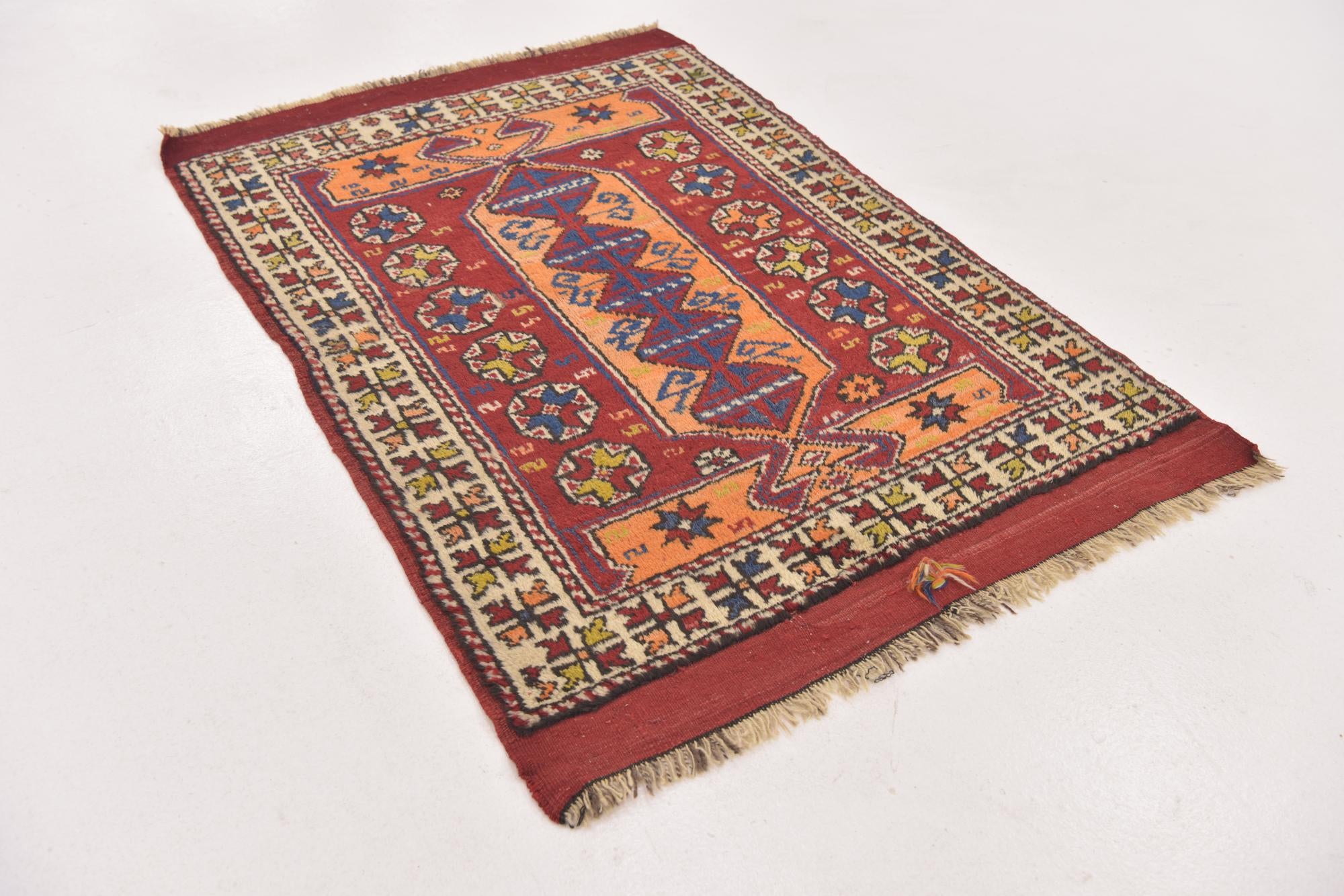 3' x 4' 5 Hand Knotted Anatolian Wool Rug