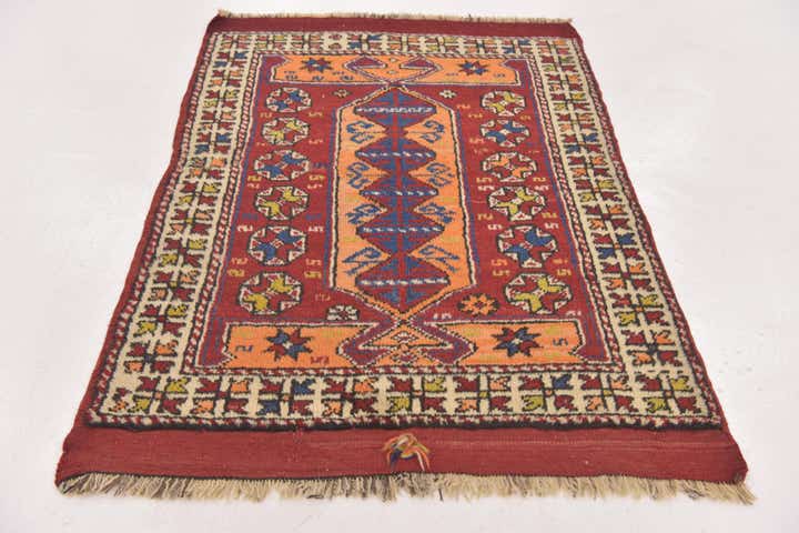 3' x 4' 5 Hand Knotted Anatolian Wool Rug