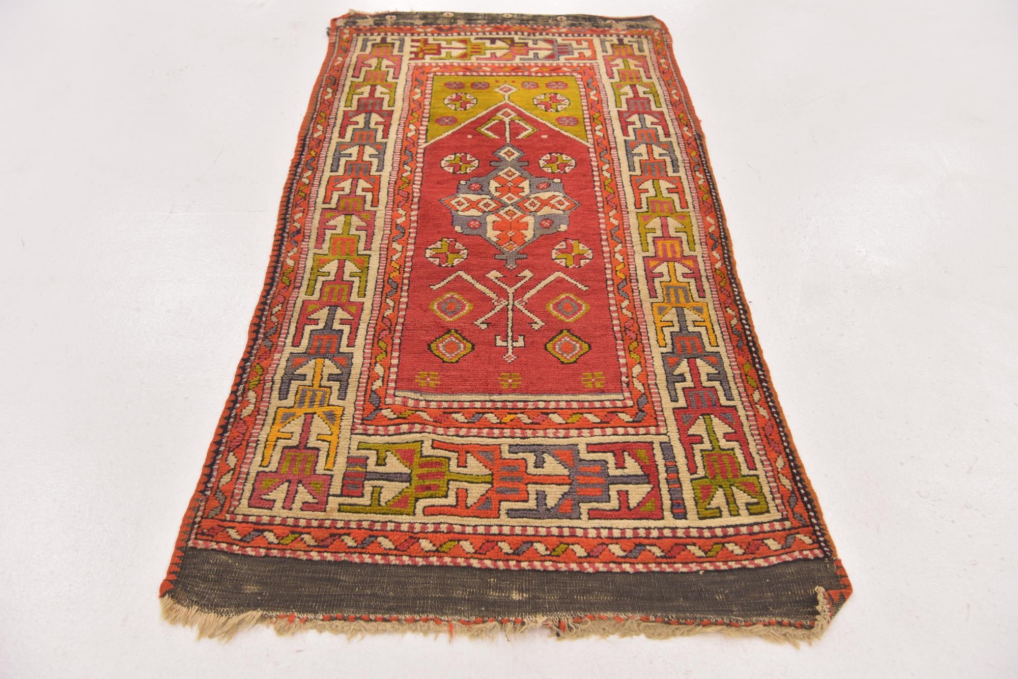2' 7 x 5' 2 Hand Knotted Anatolian Oriental Wool Rug