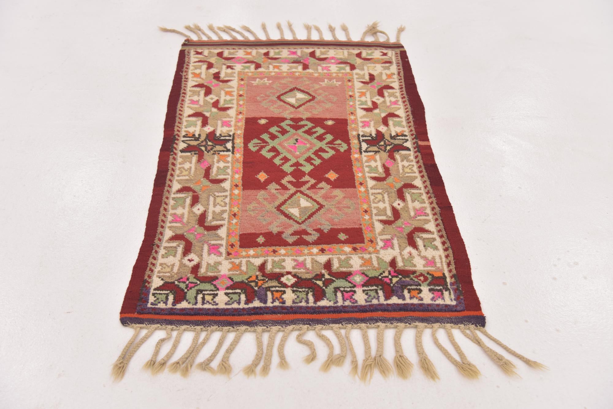 2' 3 x 3' 10 Hand Knotted Anatolian Wool Rug
