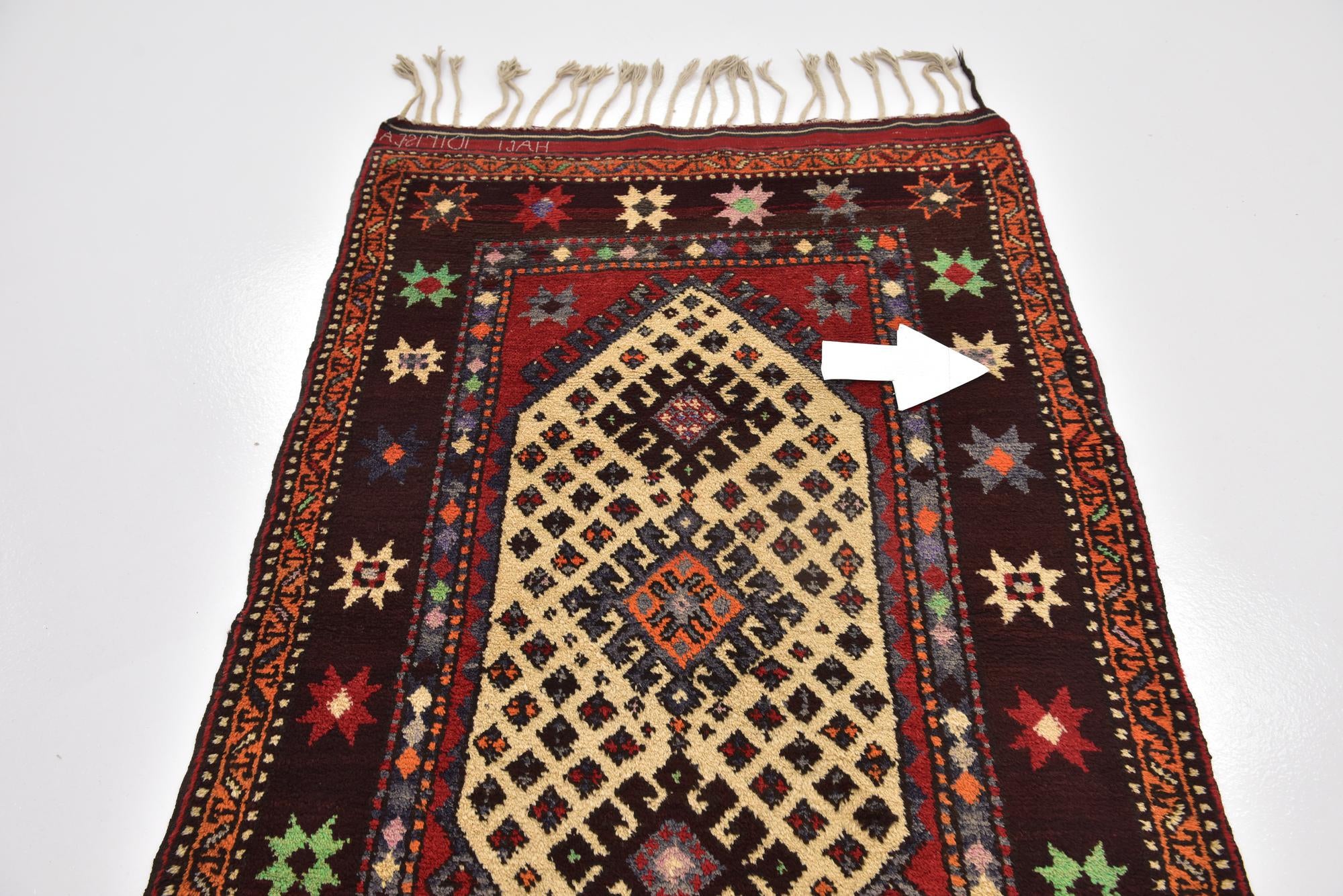 3' 9 x 6' 2 Hand Knotted Anatolian Wool Rug