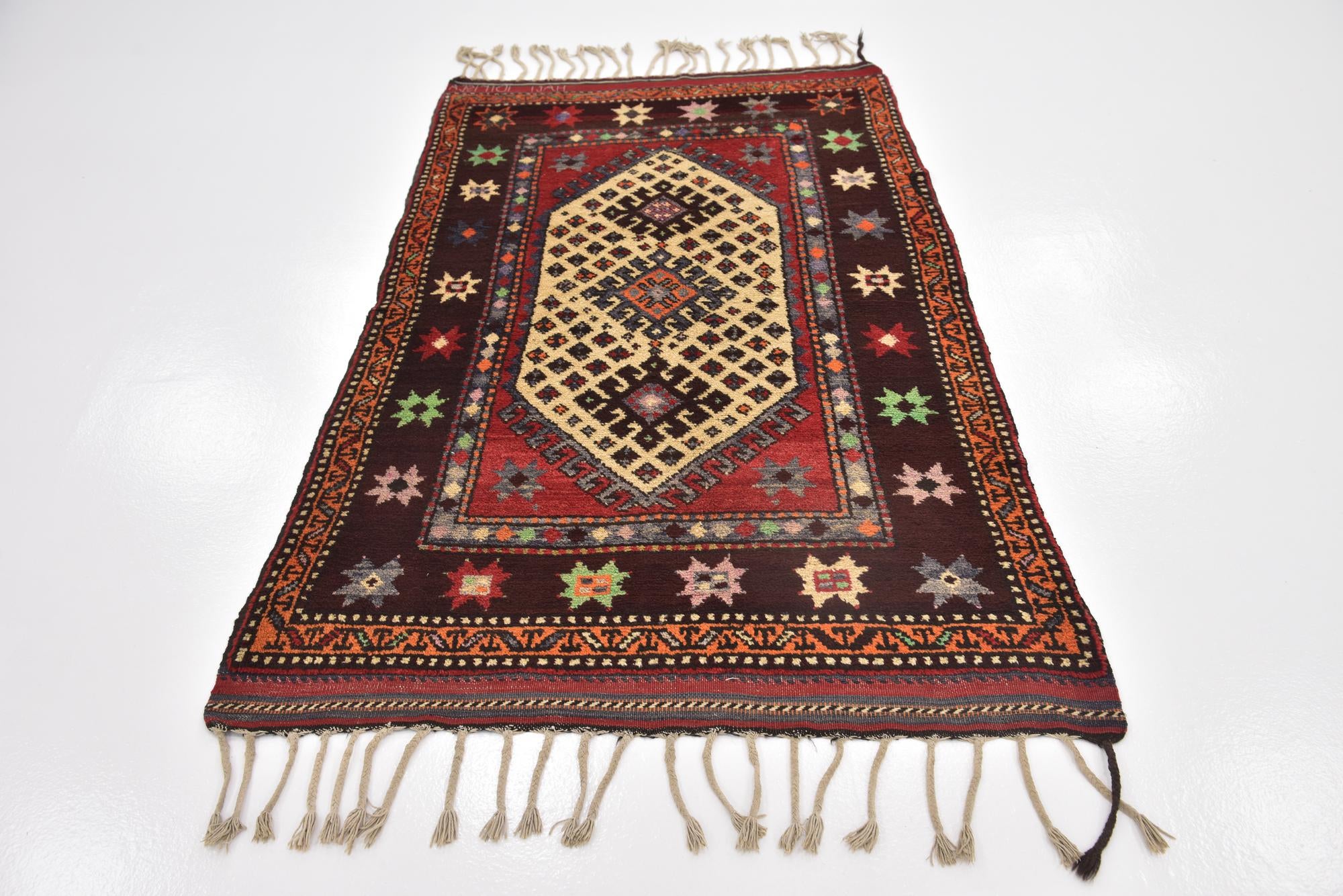 3' 9 x 6' 2 Hand Knotted Anatolian Wool Rug