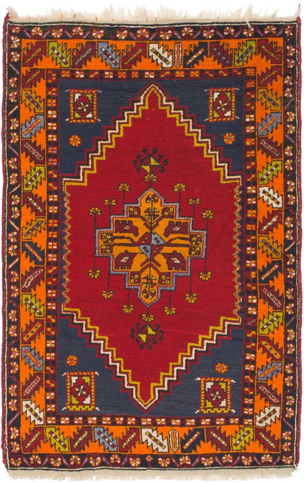 Detailansicht von 105cm x 175cm Handgeknüpft Anatolian Wolle Teppich
