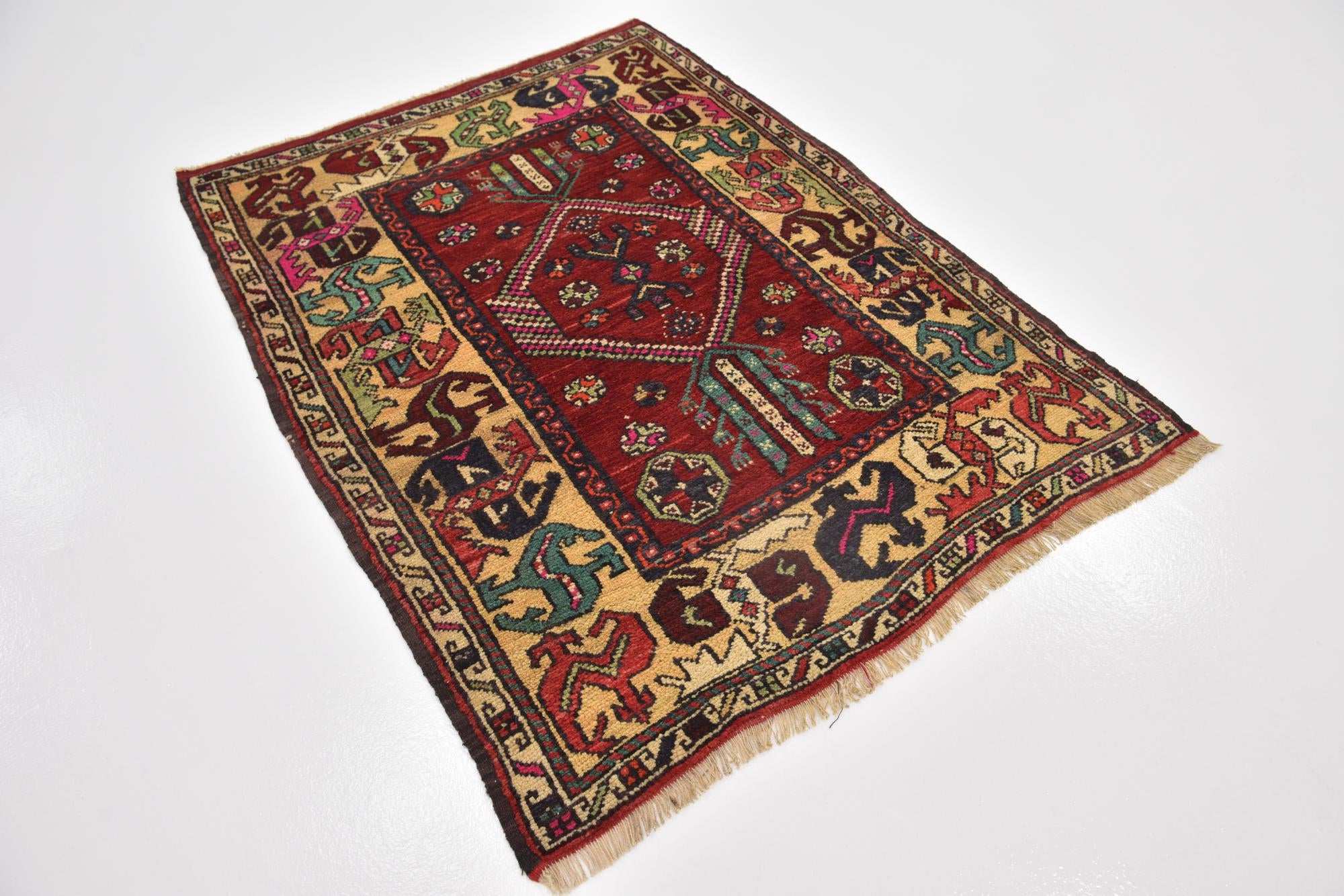 3' 8 x 5' 6 Hand Knotted Anatolian Wool Rug