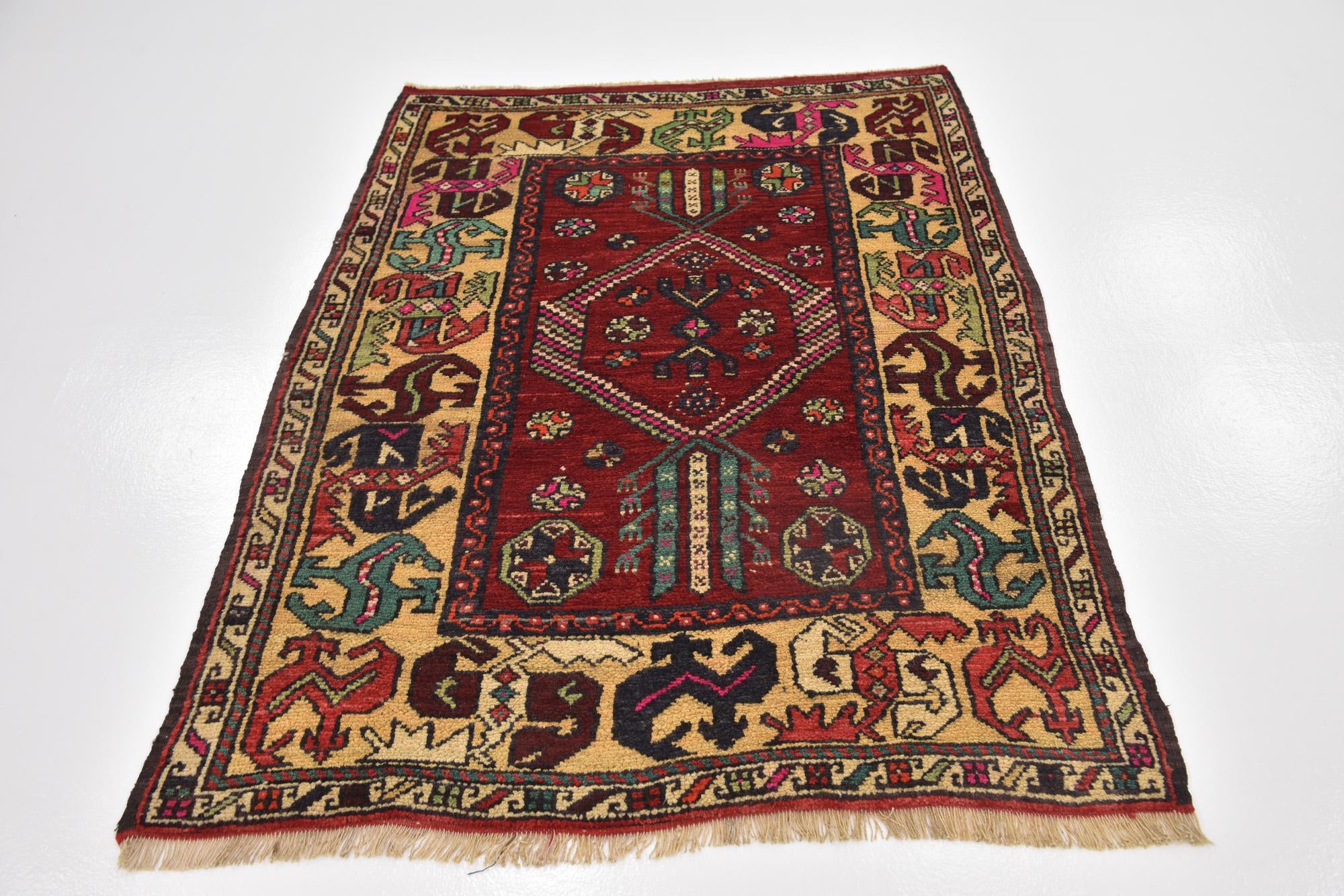 3' 8 x 5' 6 Hand Knotted Anatolian Wool Rug