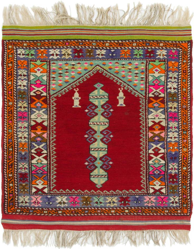 Detail image of 3' 5 x 4' 9 Hand Knotted Anatolian Wool Rug