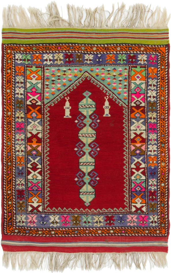 Detail image of 3' 5 x 4' 9 Hand Knotted Anatolian Wool Rug