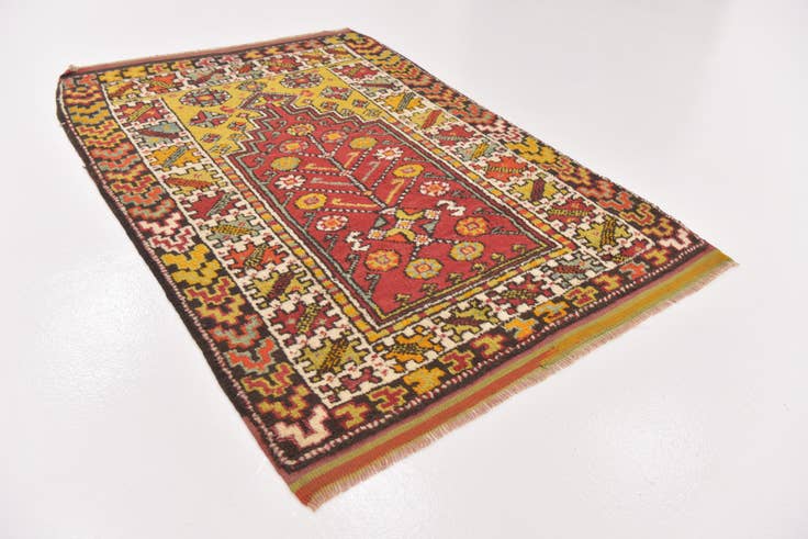 Detail image of 3' 5 x 5' Hand Knotted Anatolian Wool Rug