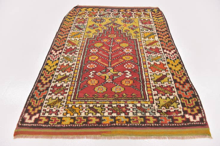 Detail image of 3' 5 x 5' Hand Knotted Anatolian Wool Rug