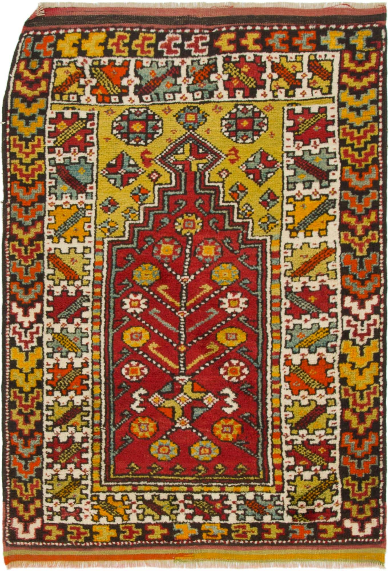 3' 5 x 5' Hand Knotted Anatolian Wool Rug